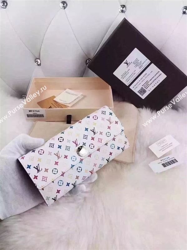 replica Louis Vuitton LV Monogram Long Snap Wallet Clutch Purse Bag M93744 White