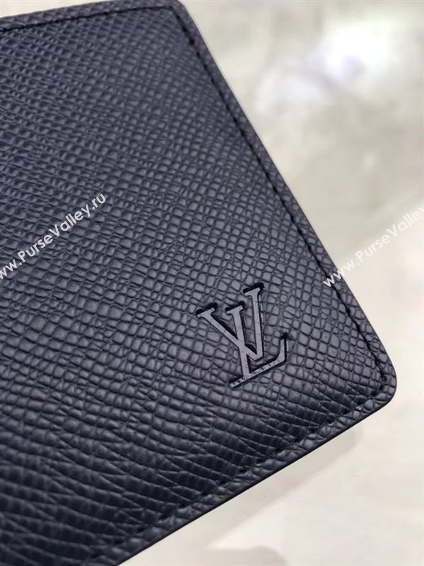 replica Louis Vuitton LV Amerigo Real Leather Wallet Purse Bag M42101 Navy