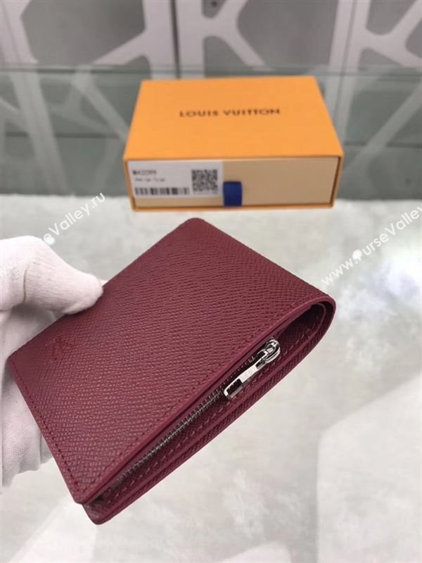 replica Louis Vuitton LV Amerigo Real Leather Wallet Purse Bag M42099 Wine