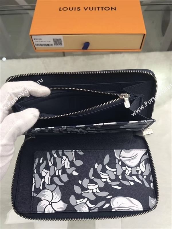 replica Louis Vuitton LV Zippy Organizer Wallet Real Leather Purse Bag M30169 Black