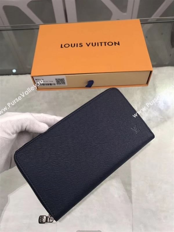 replica Louis Vuitton LV Zippy Organizer Wallet Real Leather Purse Bag M30169 Black