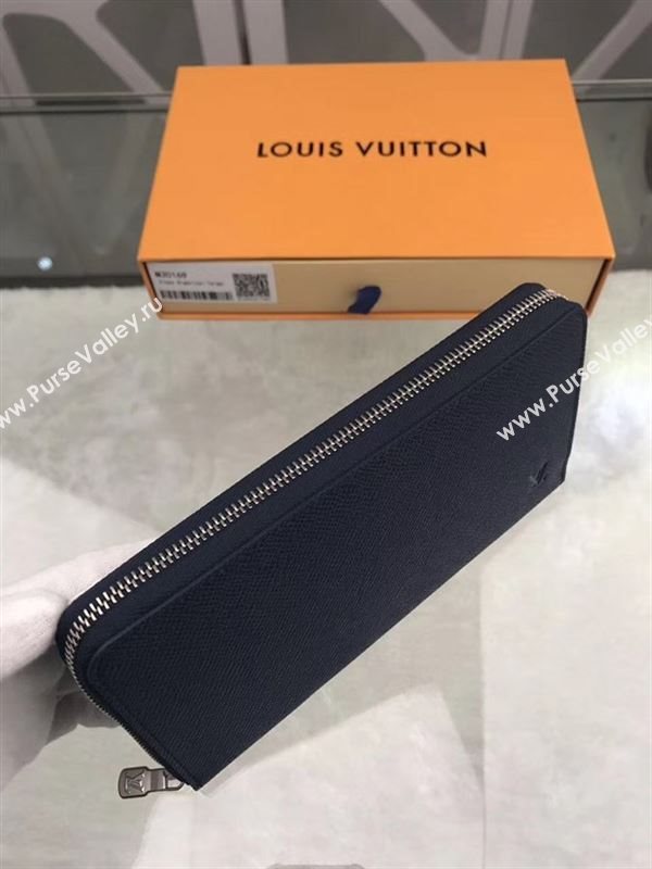replica Louis Vuitton LV Zippy Organizer Wallet Real Leather Purse Bag M30169 Black