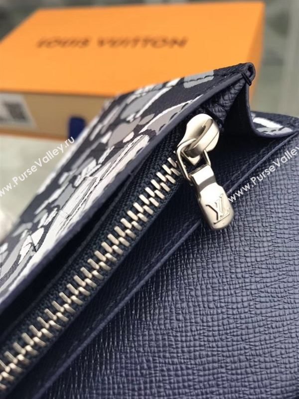 replica M30161 Louis Vuitton LV Brazza Wallet Real Leather Purse Bag Black