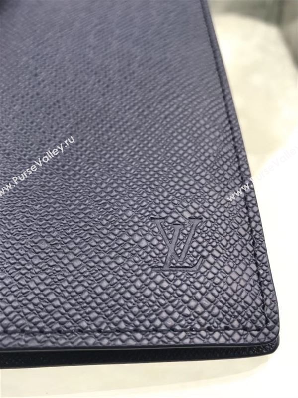 replica M30161 Louis Vuitton LV Brazza Wallet Real Leather Purse Bag Black