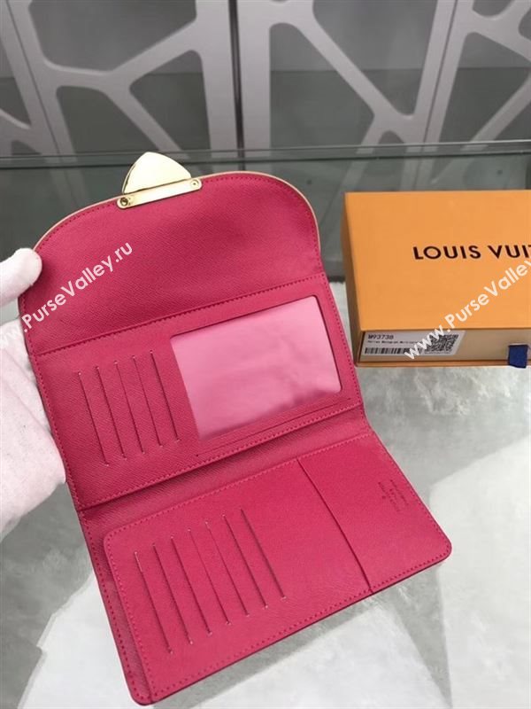 replica M93738 Louis Vuitton LV Monogram Two Fold Flap Wallet Purse Bag Black