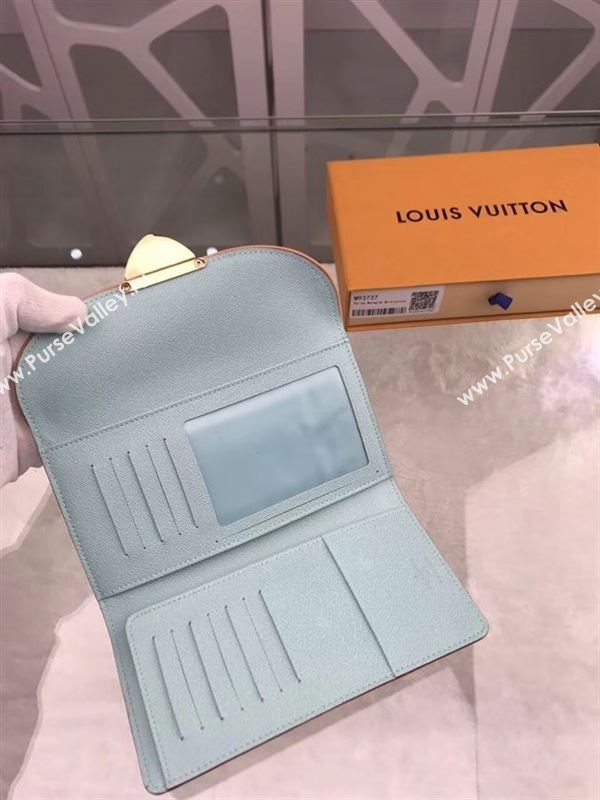 replica M93737 Louis Vuitton LV Monogram Two Fold Flap Wallet Purse Bag White