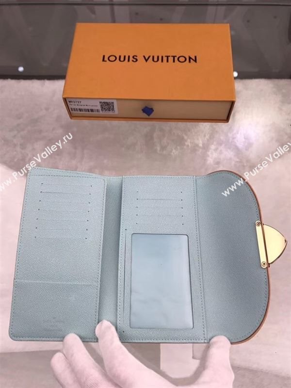 replica M93737 Louis Vuitton LV Monogram Two Fold Flap Wallet Purse Bag White