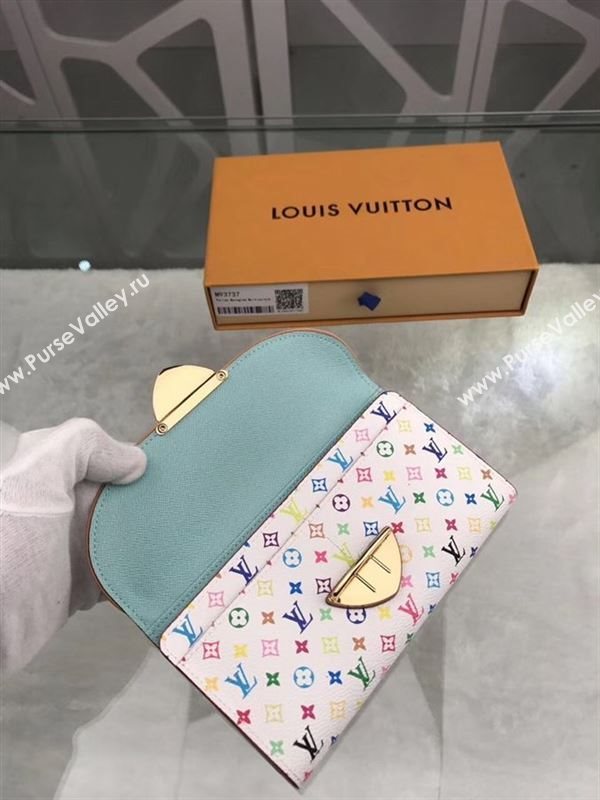 replica M93737 Louis Vuitton LV Monogram Two Fold Flap Wallet Purse Bag White