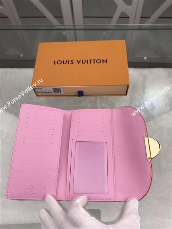 replica M93736 Louis Vuitton LV Monogram Two Fold Flap Wallet Purse Bag Pink