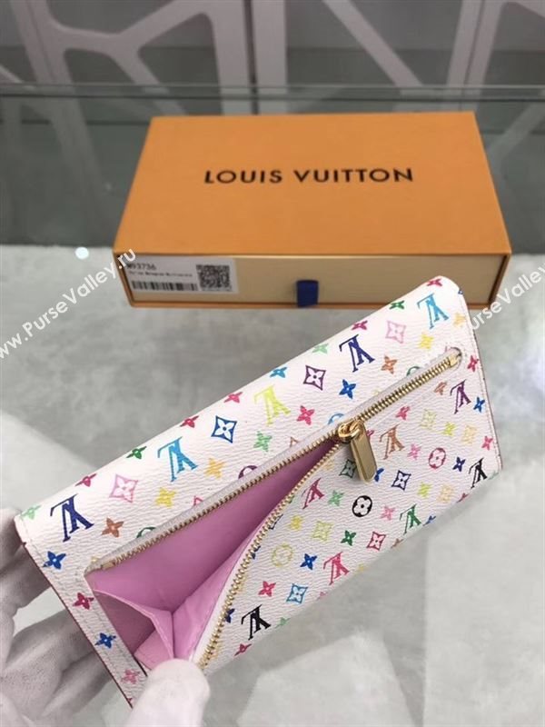 replica M93736 Louis Vuitton LV Monogram Two Fold Flap Wallet Purse Bag Pink