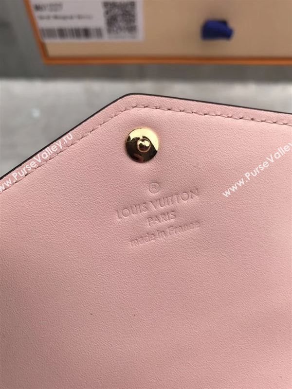 replica M61227 Louis Vuitton LV Monogram Sarah Wallet Patent Leather Purse Bag Pink