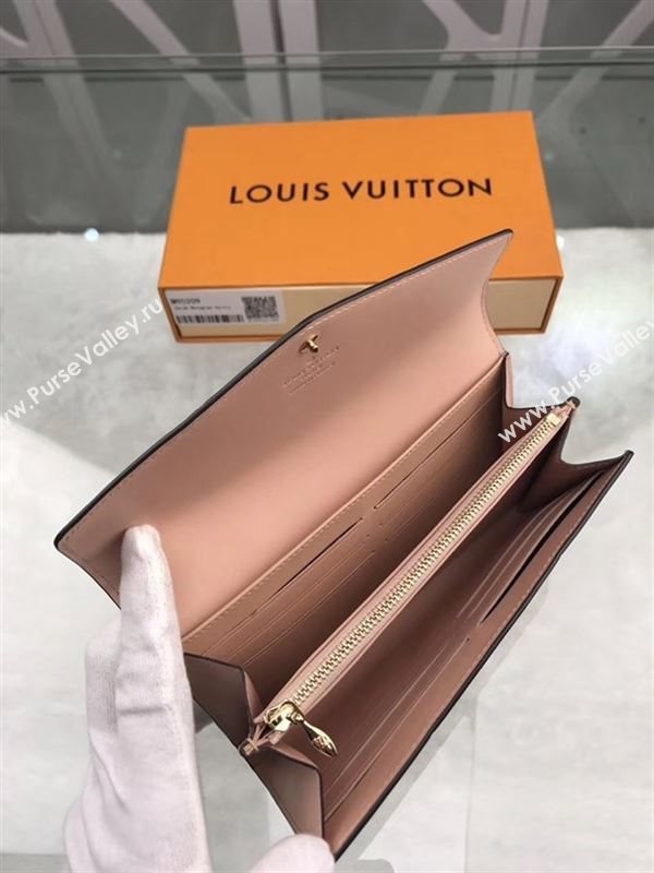 replica M93209 Louis Vuitton LV Monogram Sarah Wallet Patent Leather Purse Bag Nude