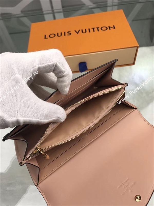 replica M93209 Louis Vuitton LV Monogram Sarah Wallet Patent Leather Purse Bag Nude