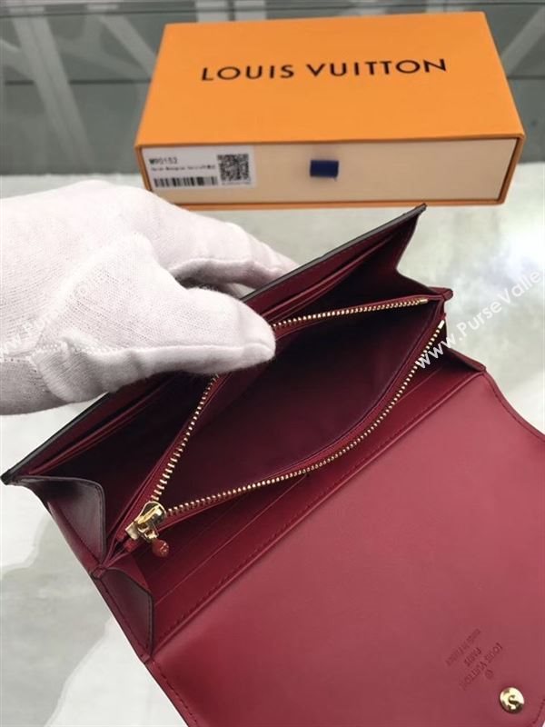 replica M90152 Louis Vuitton LV Monogram Sarah Wallet Patent Leather Purse Bag Red