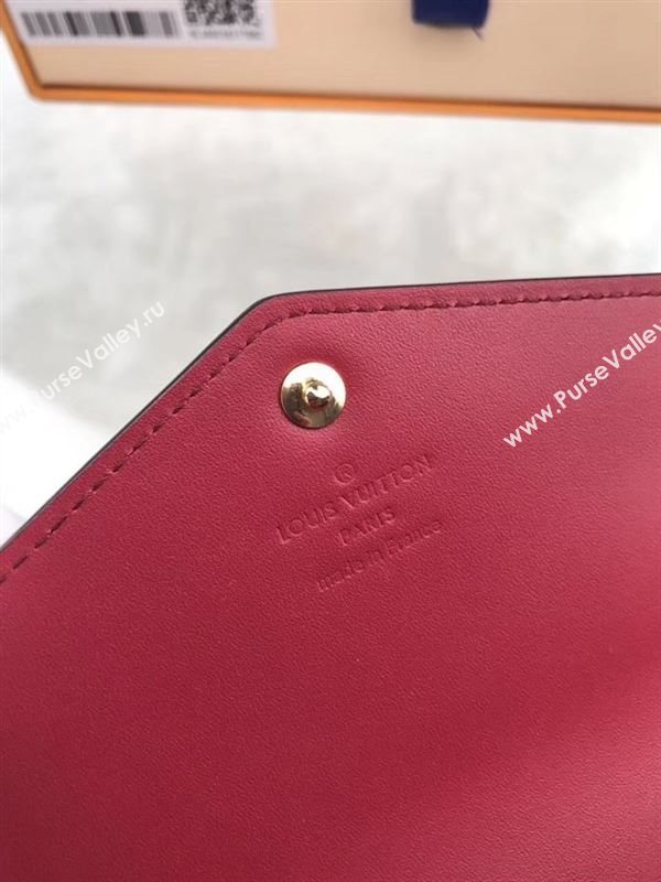 replica M90152 Louis Vuitton LV Monogram Sarah Wallet Patent Leather Purse Bag Red