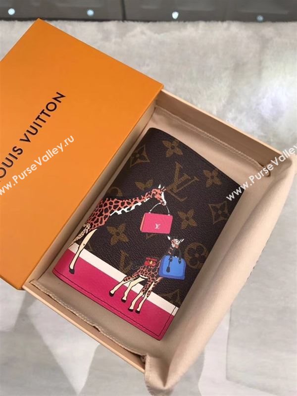 replica Louis Vuitton LV Giraffe Passport Cover Wallet Monogram Purse Bag M62089