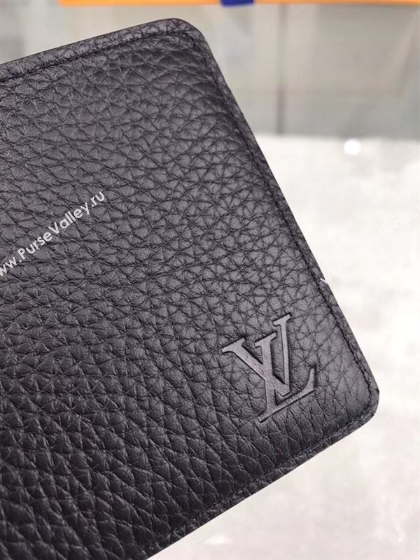 replica Louis Vuitton LV Multiple Wallet Taurillon Leather Purse Bag Black M58189