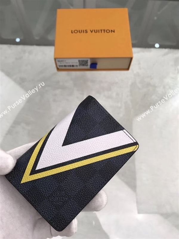 replica Louis Vuitton LV Pocket Organizer Wallet America Cup Purse Bag Yellow N64011