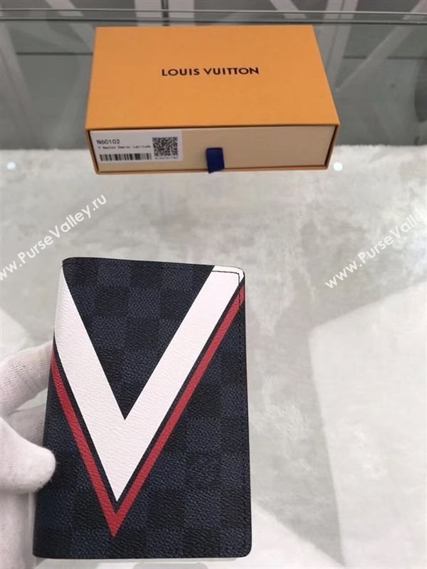 replica Louis Vuitton LV Passport Cover Wallet America Cup Purse Bag Red N60102