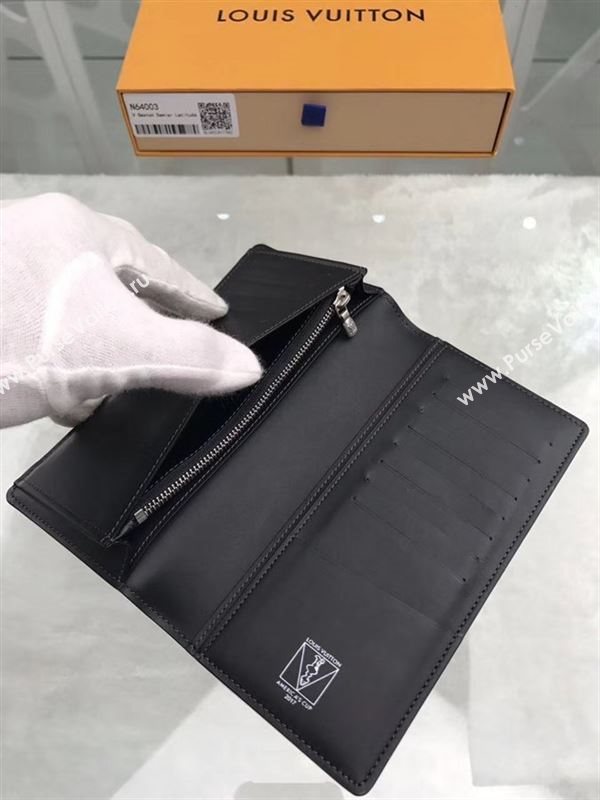 replica Louis Vuitton LV Brazza Wallet America Cup Damier Purse Bag Red N64003