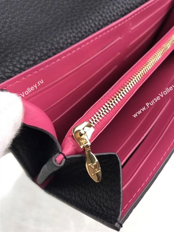 replica Louis Vuitton LV Capucines Wallet Real Leather Purse Bag Black M61248
