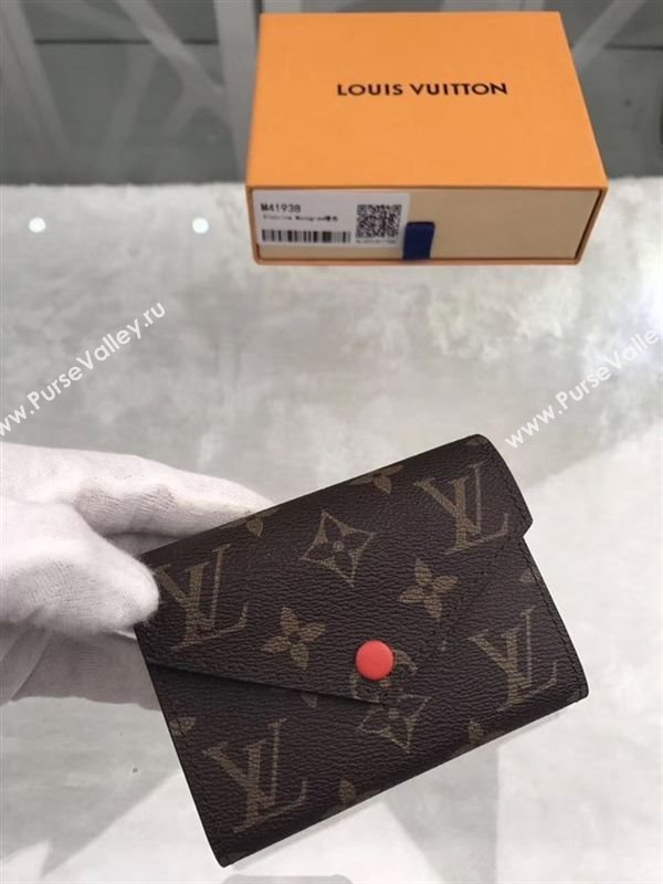 replica Louis Vuitton LV Victorine Wallet Monogram Canvas Purse Bag Orange M41938