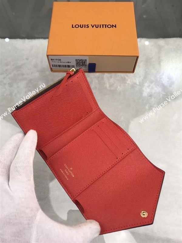 replica Louis Vuitton LV Victorine Wallet Monogram Canvas Purse Bag Orange M41938