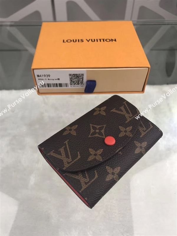 replica Louis Vuitton LV Rosalie Coin Purse Wallet Monogram Canvas Bag Orange M41939