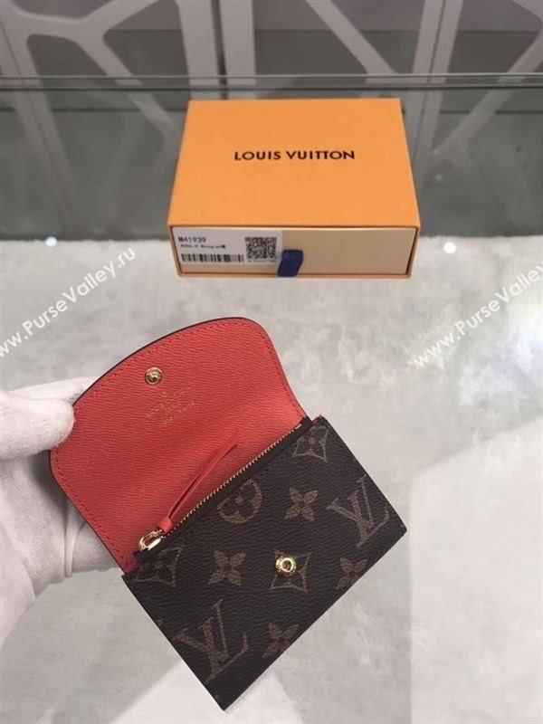 replica Louis Vuitton LV Rosalie Coin Purse Wallet Monogram Canvas Bag Orange M41939