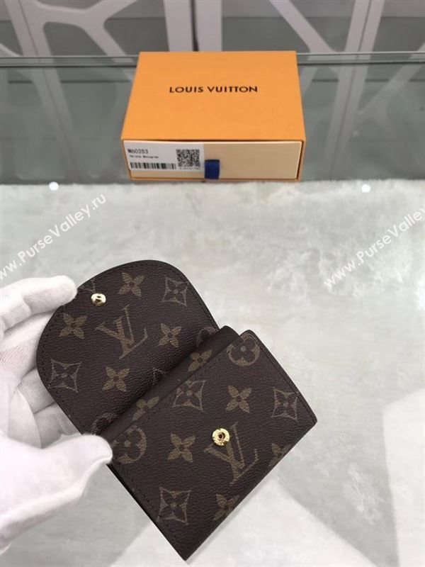 replica Louis Vuitton LV Helene Wallet Monogram Canvas Purse Bag Brown M60253