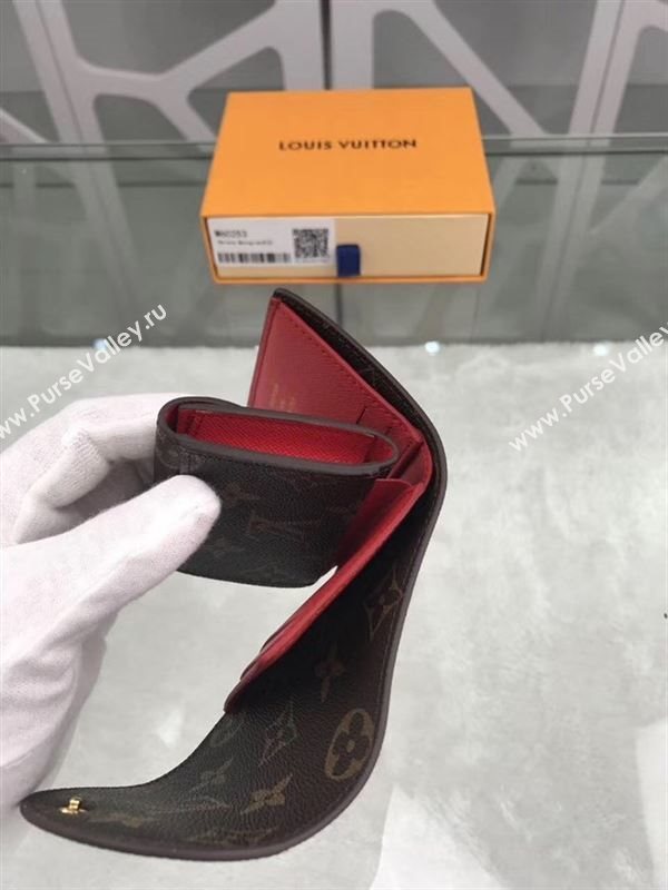 replica Louis Vuitton LV Helene Wallet Monogram Canvas Purse Bag Red M60253