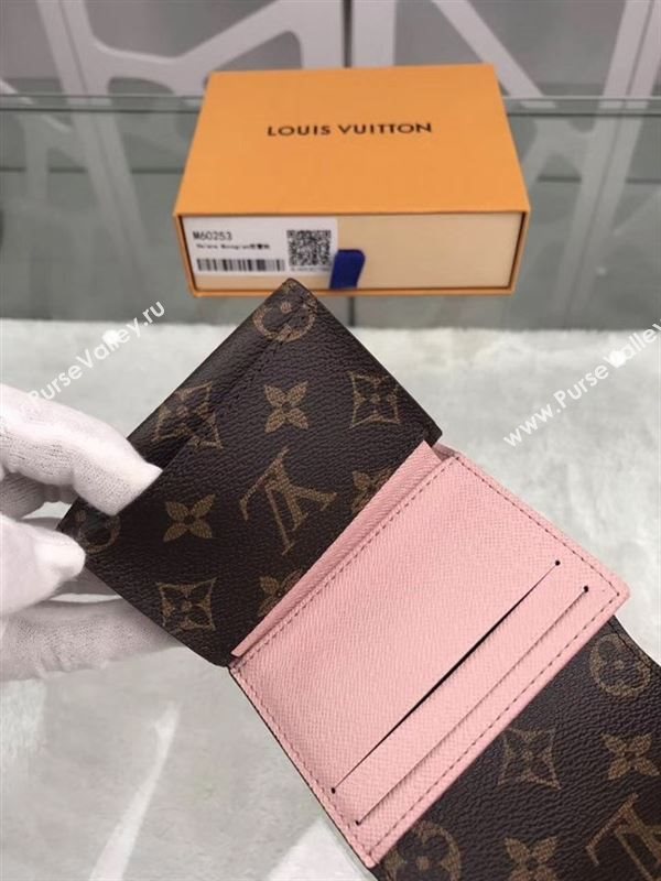 replica Louis Vuitton LV Helene Wallet Monogram Canvas Purse Bag Pink M60253