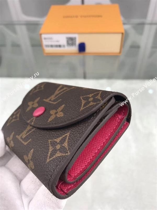 replica Louis Vuitton LV Helene Wallet Monogram Canvas Purse Bag Rose M60253