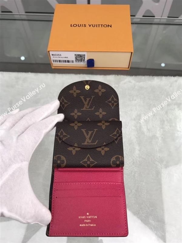 replica Louis Vuitton LV Helene Wallet Monogram Canvas Purse Bag Rose M60253