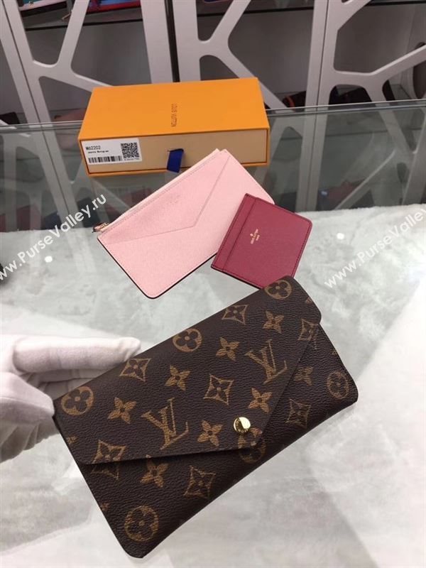 replica Louis Vuitton LV Jeanne Wallet Clutch Monogram Canvas Purse Bag Red M62202