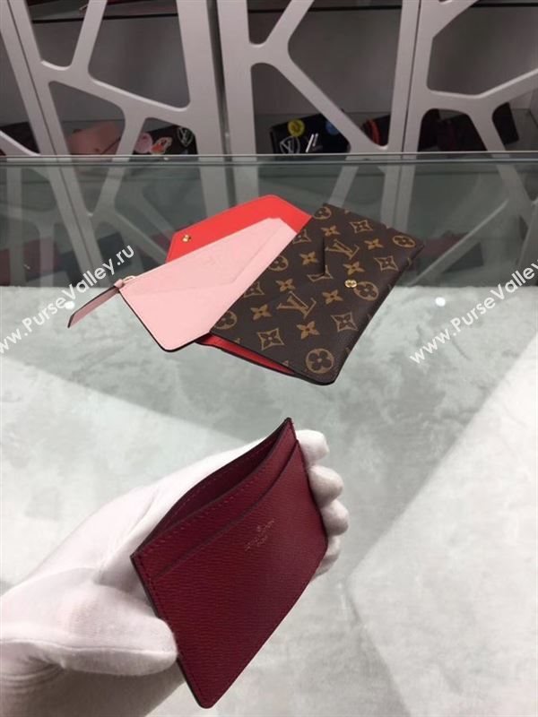 replica Louis Vuitton LV Jeanne Wallet Clutch Monogram Canvas Purse Bag Red M62202