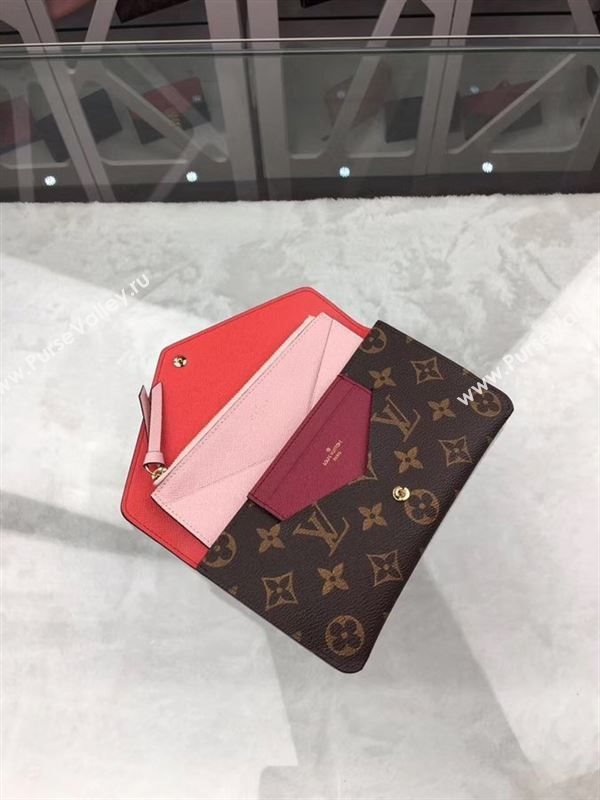 replica Louis Vuitton LV Jeanne Wallet Clutch Monogram Canvas Purse Bag Red M62202