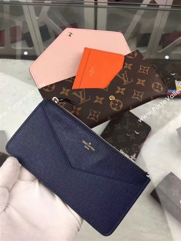 replica Louis Vuitton LV Jeanne Wallet Clutch Monogram Canvas Purse Bag Navy M62203