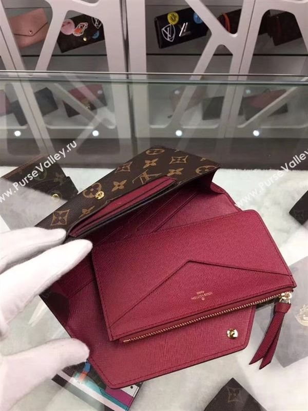 replica Louis Vuitton LV Jeanne Wallet Clutch Monogram Canvas Purse Bag Wine M62155