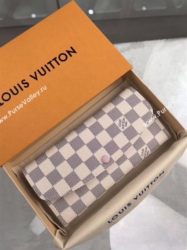 replica Louis Vuitton LV Emilie Wallet Damier Azur Canvas Purse Bag White N41625