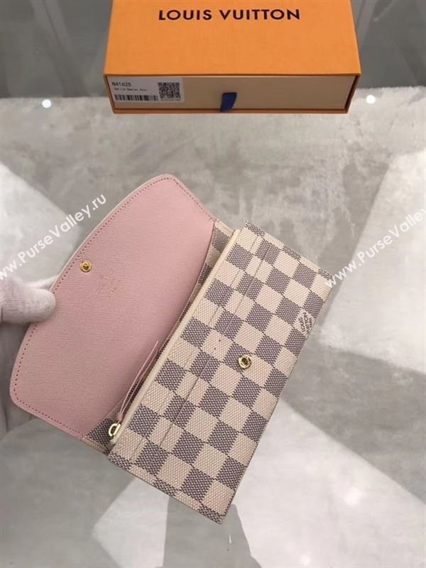 replica Louis Vuitton LV Emilie Wallet Damier Azur Canvas Purse Bag White N41625