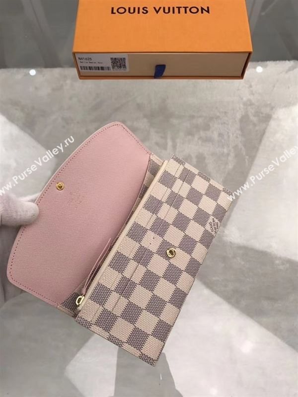 replica Louis Vuitton LV Emilie Wallet Damier Azur Canvas Purse Bag White N41625