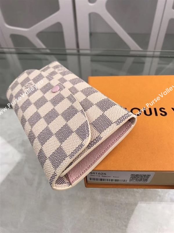 replica Louis Vuitton LV Emilie Wallet Damier Azur Canvas Purse Bag White N41625