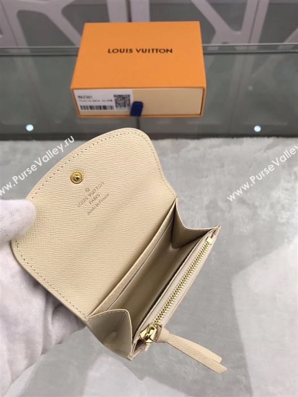 replica Louis Vuitton LV Rosalie Coin Purse Wallet Damier Azur Canvas Bag White N62361