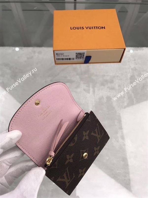 replica Louis Vuitton LV Rosalie Coin Purse Wallet Monogram Canvas Bag Pink M62361