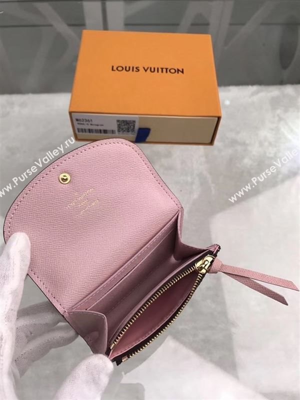 replica Louis Vuitton LV Rosalie Coin Purse Wallet Monogram Canvas Bag Pink M62361