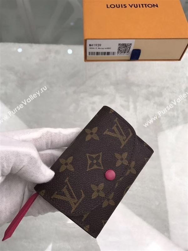 replica Louis Vuitton LV Rosalie Coin Purse Wallet Monogram Canvas Bag Rose M41939