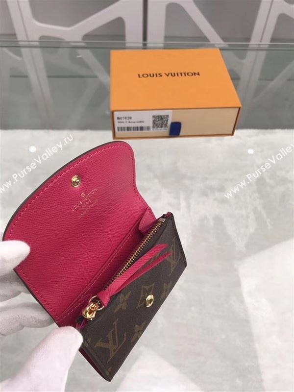 replica Louis Vuitton LV Rosalie Coin Purse Wallet Monogram Canvas Bag Rose M41939