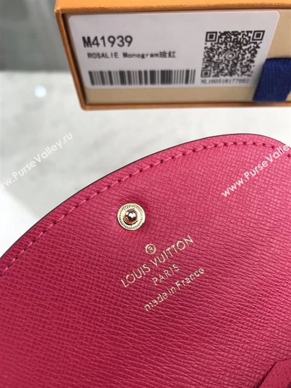 replica Louis Vuitton LV Rosalie Coin Purse Wallet Monogram Canvas Bag Rose M41939