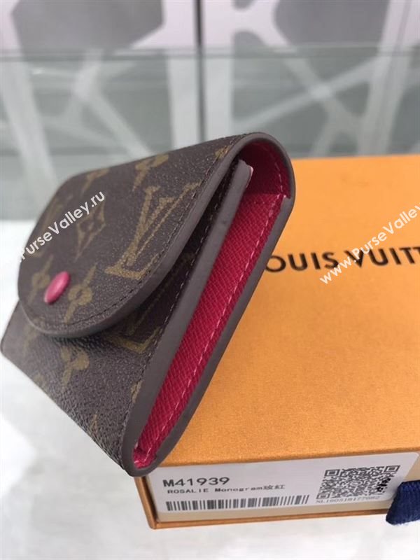 replica Louis Vuitton LV Rosalie Coin Purse Wallet Monogram Canvas Bag Rose M41939